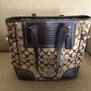 Vintage Coach Signature Jacquard Tote